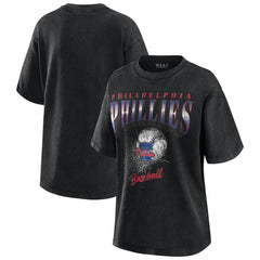 Philadelphia Phillies WEAR by Erin Andrews Women's Oversized Boyfriend T-Shirt - Charcoal - MLB Online