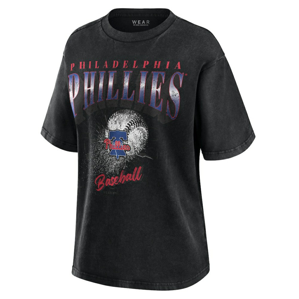Philadelphia Phillies WEAR by Erin Andrews Women's Oversized Boyfriend T-Shirt - Charcoal - MLB Online