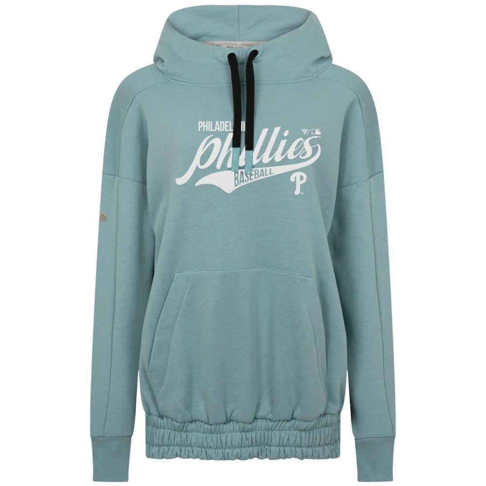 Philadelphia Phillies Levelwear Women's Waterfall Glide Pullover Hoodie - Blue - MLB Lifestyle