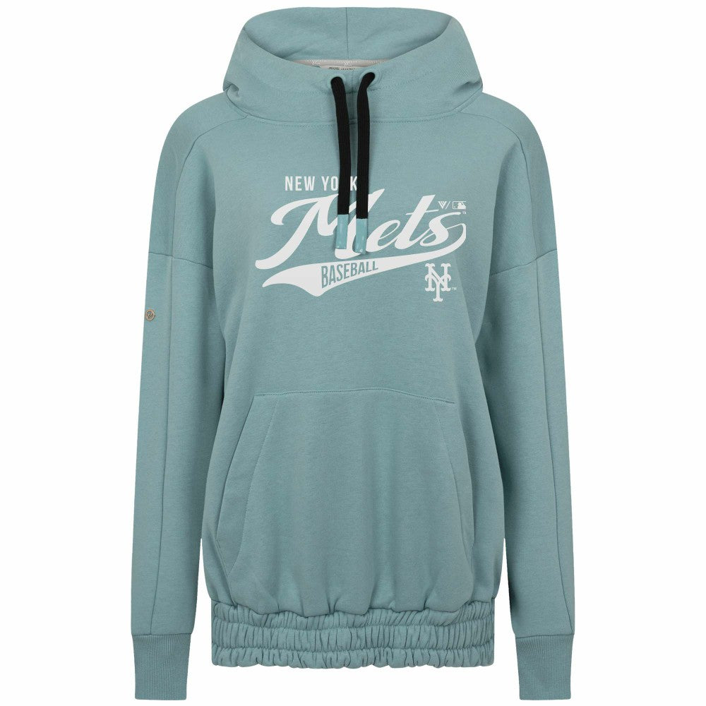 New York Mets Levelwear Women's Waterfall Glide Pullover Hoodie - Blue - MLB Sale