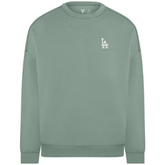 Los Angeles Dodgers Levelwear Women's Luxe Signature Tri-Blend Pullover Sweatshirt - Sage Green - MLB Discount