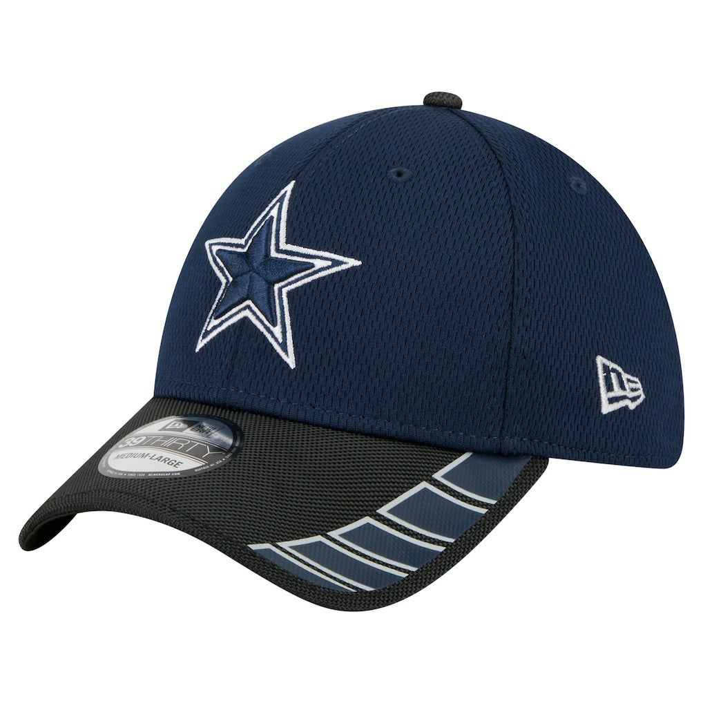 Dallas Cowboys New Era Visor Hit 39THIRTY Flex Hat Navy/Black