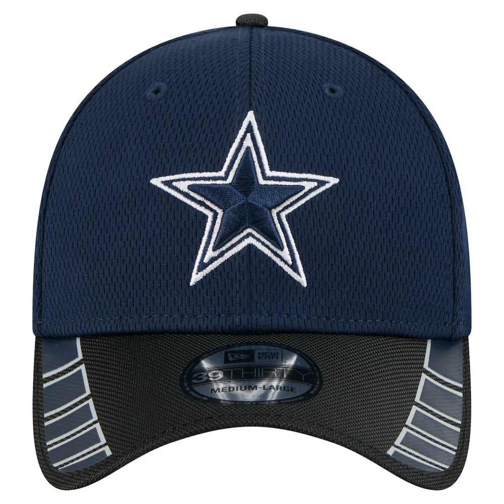 Dallas Cowboys New Era Visor Hit 39THIRTY Flex Hat Navy/Black