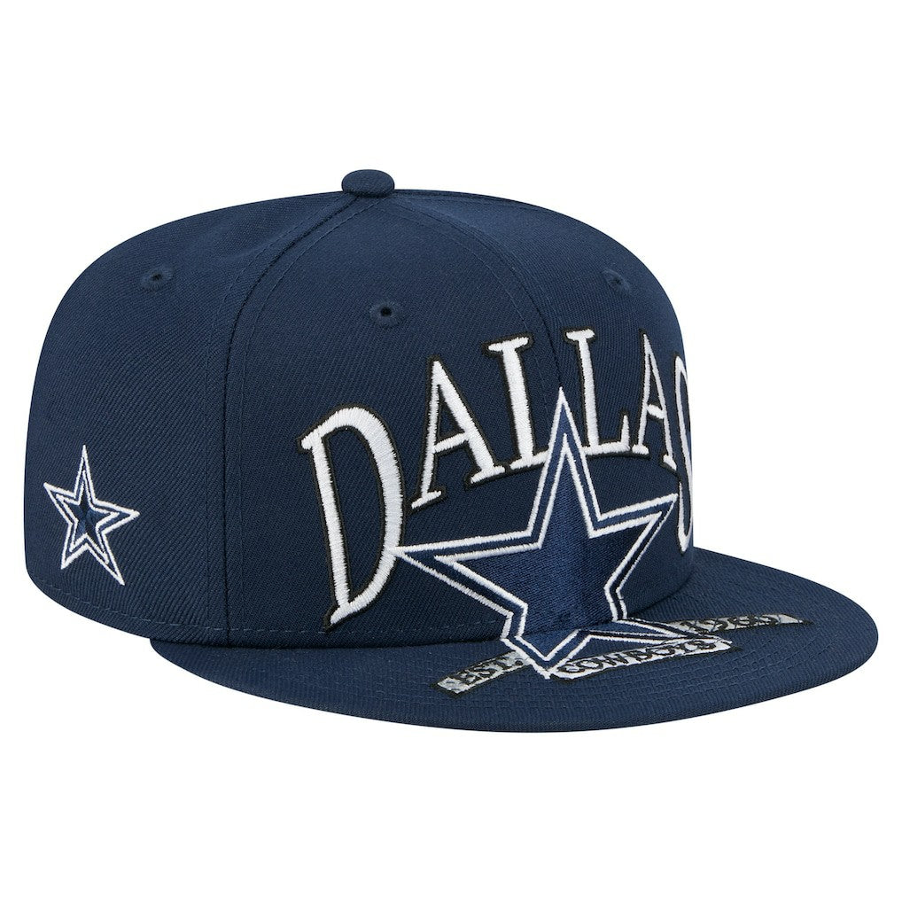 Dallas Cowboys New Era Oversized 59FIFTY Fitted Hat Navy