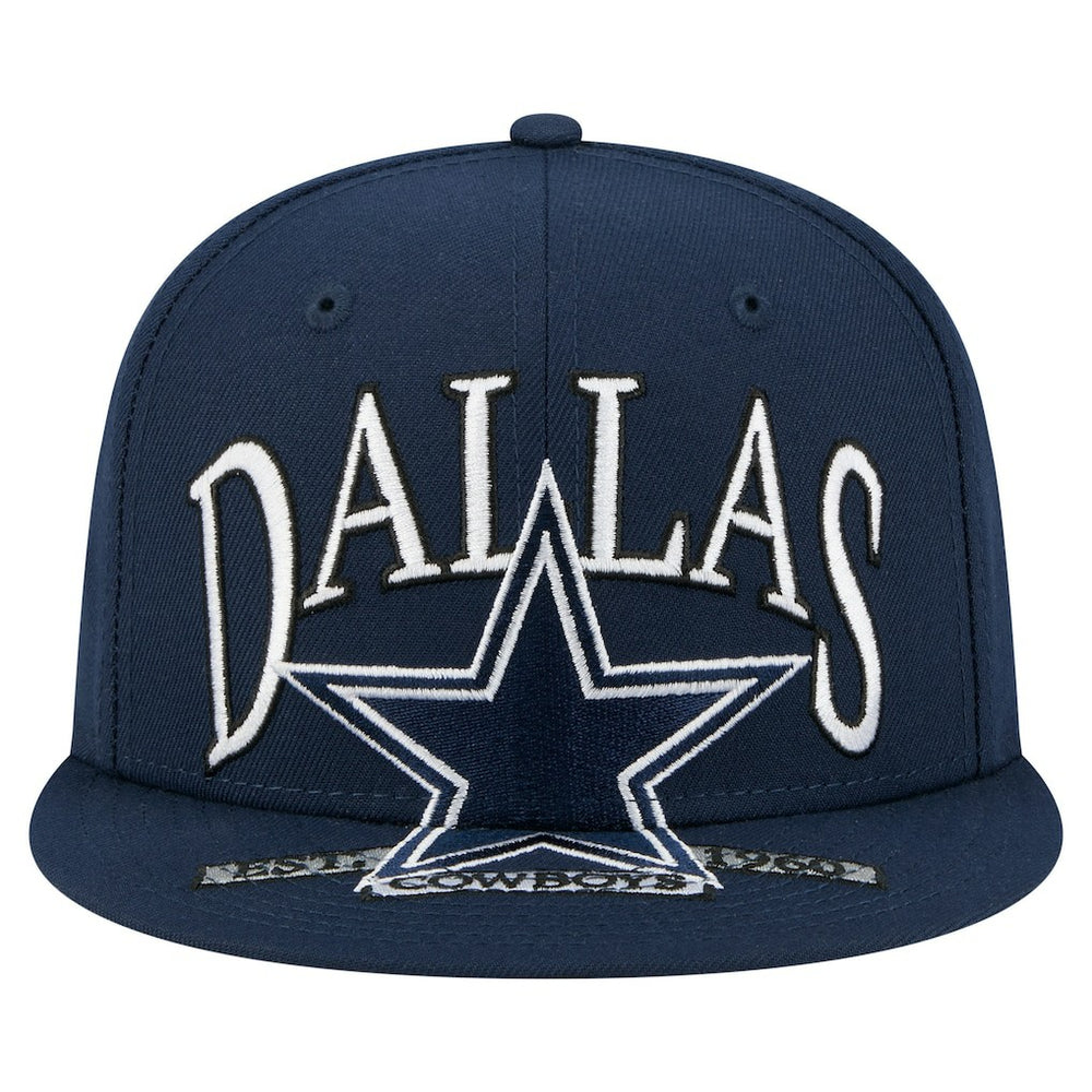 Dallas Cowboys New Era Oversized 59FIFTY Fitted Hat Navy