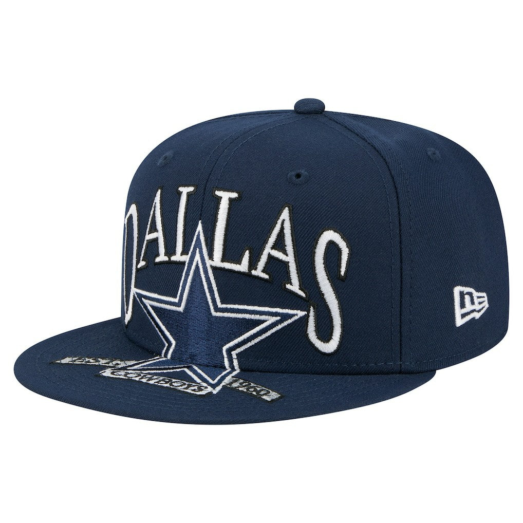 Dallas Cowboys New Era Oversized 59FIFTY Fitted Hat Navy