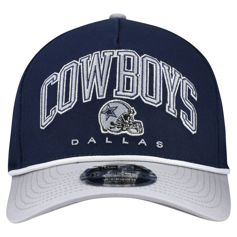 Dallas Cowboys New Era Arch 9FORTY A-Frame M-Crown Adjustable Hat Navy