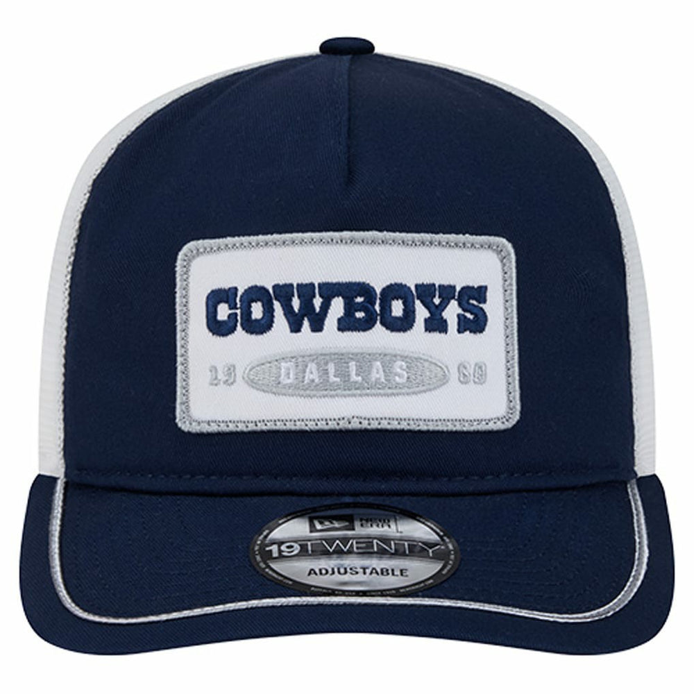 Dallas Cowboys New Era Patch 19TWENTY Adjustable Hat Navy/White