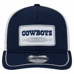 Dallas Cowboys New Era Patch 19TWENTY Adjustable Hat Navy/White