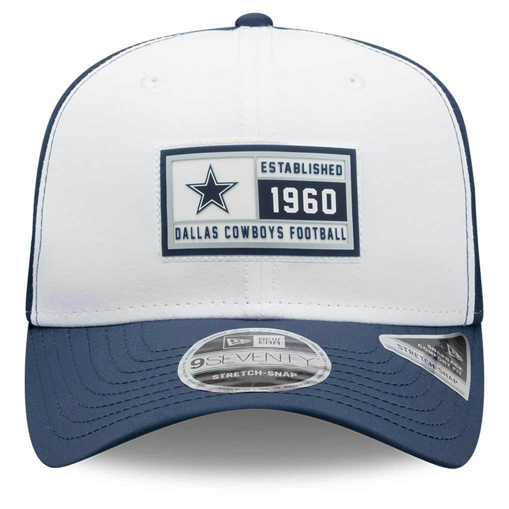 Dallas Cowboys New Era Established Patch 9SEVENTY Adjustable Hat White/Navy