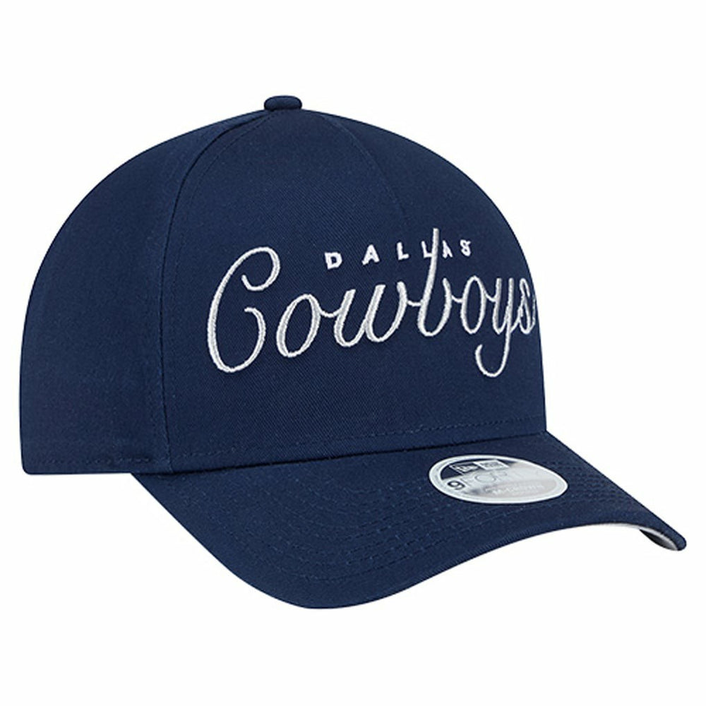 Dallas Cowboys New Era Women's Metallic A-Frame 9FORTY Adjustable Hat Navy