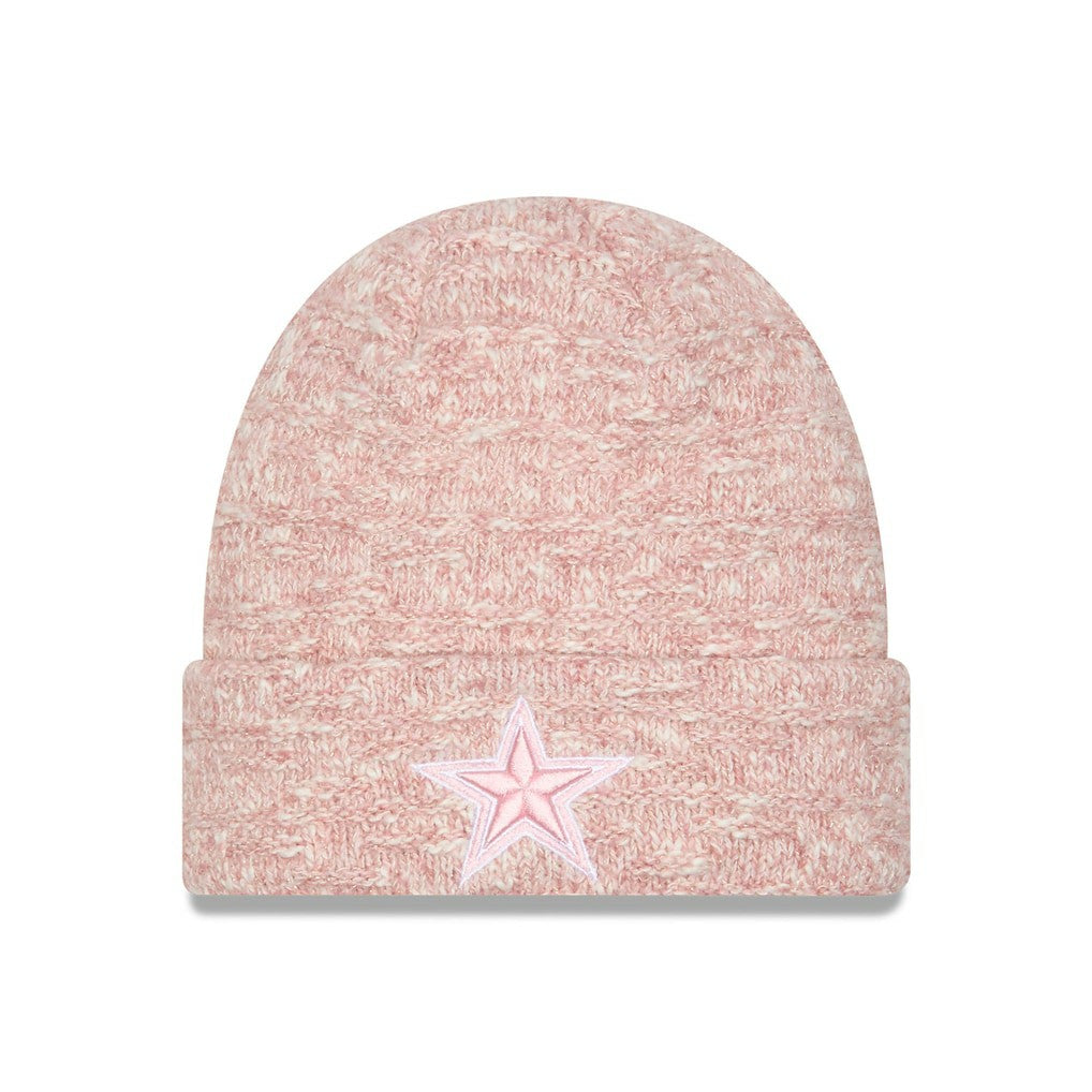 Dallas Cowboys New Era Women's Metallic Cuffed Knit Hat Pink
