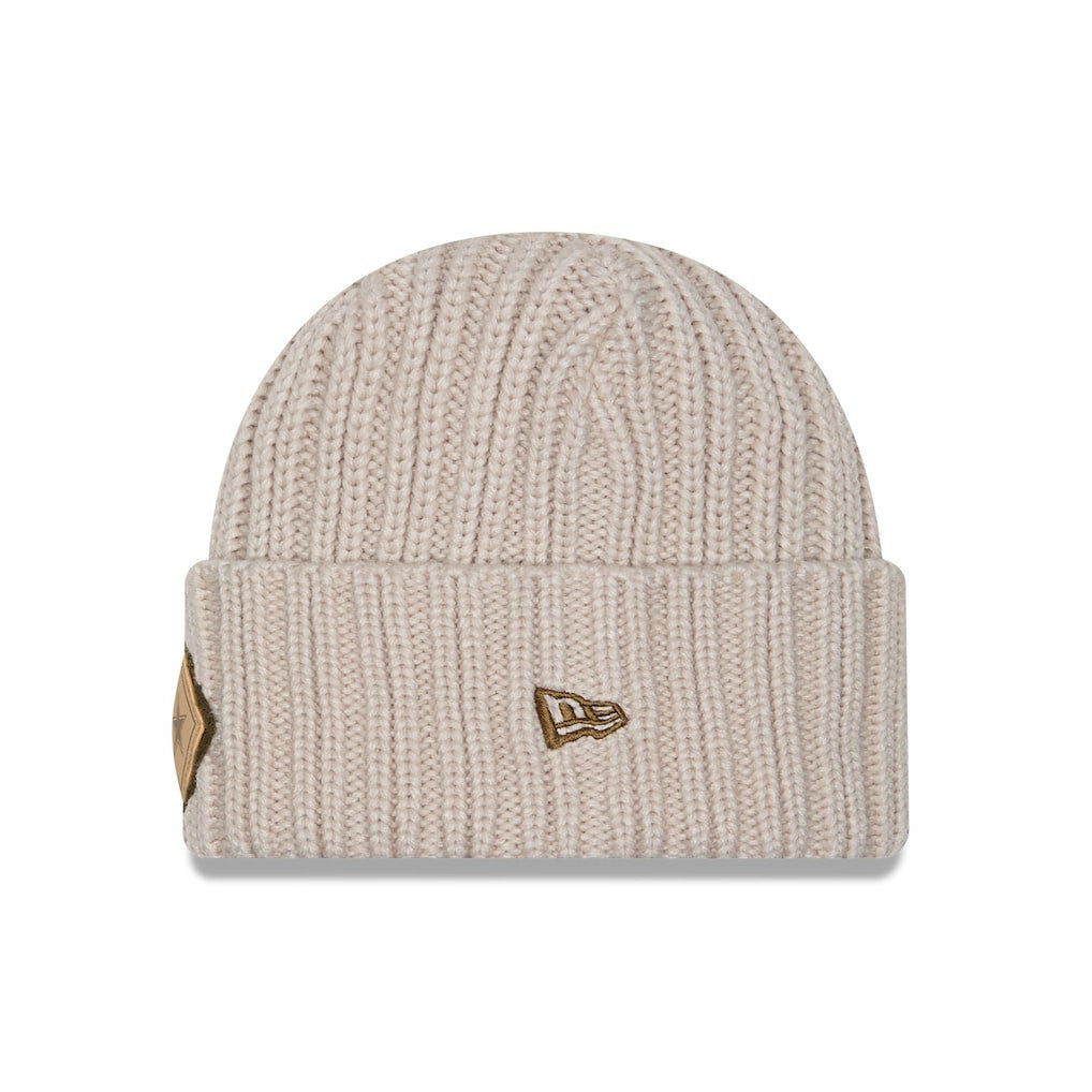 Dallas Cowboys New Era Logo Applique Cuffed Knit Hat Light Beige