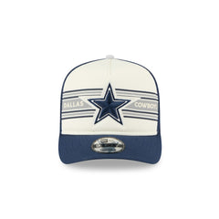 Dallas Cowboys New Era Banner A-Frame 9FIFTY Snapback Hat Cream/Navy