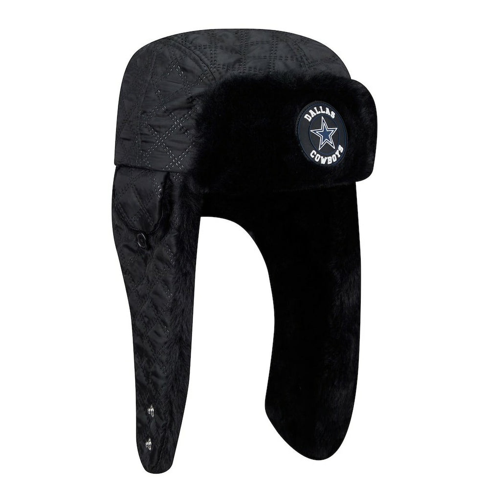 Dallas Cowboys New Era Quilted Trapper Hat Black