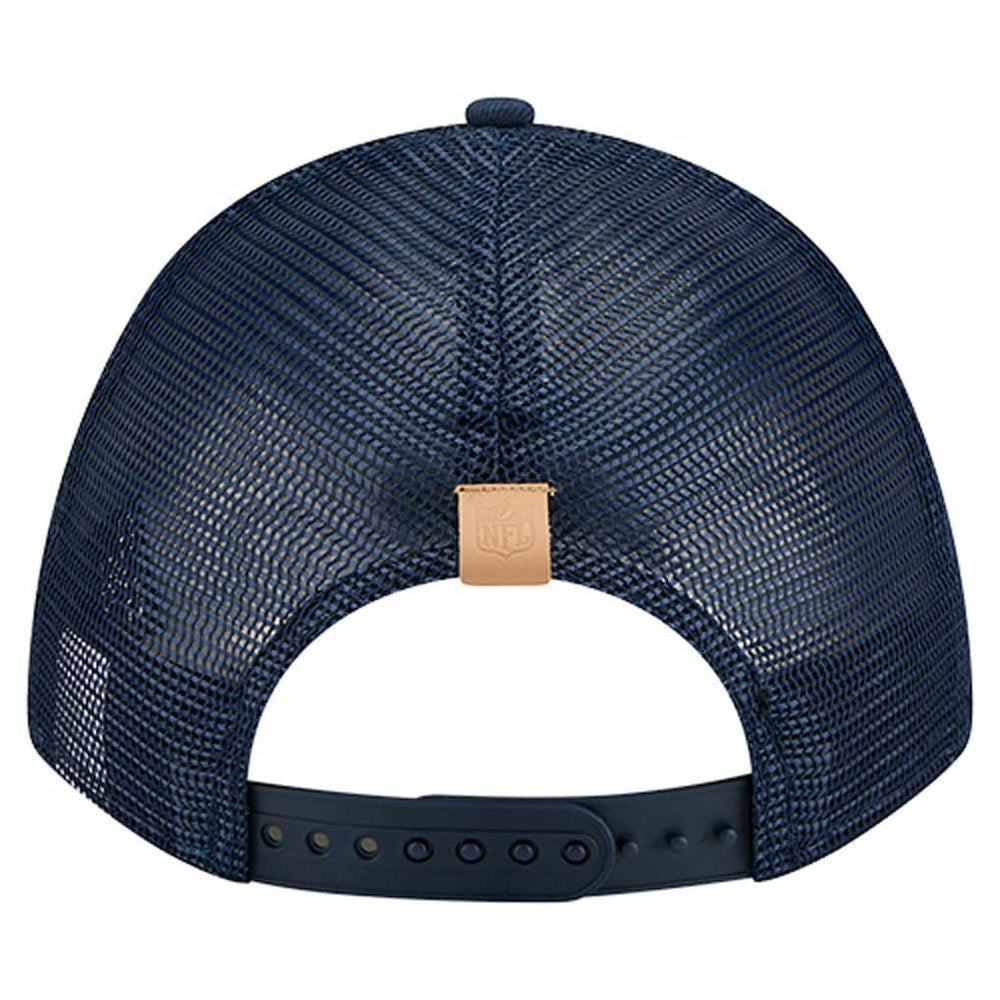 Dallas Cowboys New Era Two-Tone Text 9FORTY M-Crown Adjustable Hat Stone/Navy