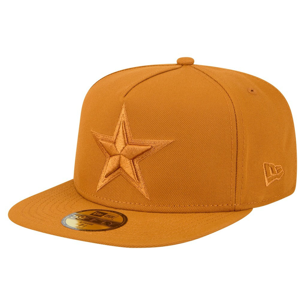 Dallas Cowboys New Era Color Pack A-Frame 59FIFTY Fitted Hat Brown