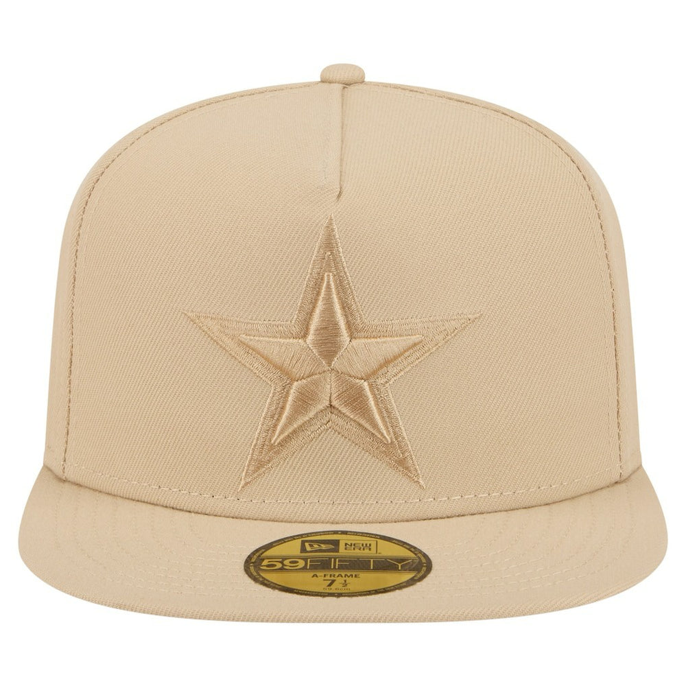Dallas Cowboys New Era Color Pack A-Frame 59FIFTY Fitted Hat Light Beige
