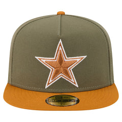 Dallas Cowboys New Era 2-Tone Color Pack A-Frame 59FIFTY Fitted Hat Olive/Brown