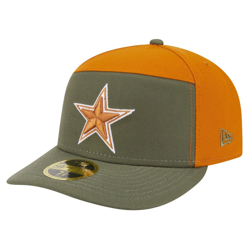Dallas Cowboys New Era 2-Tone Color Pack Split Panel 59FIFTY Fitted Hat Olive/Brown