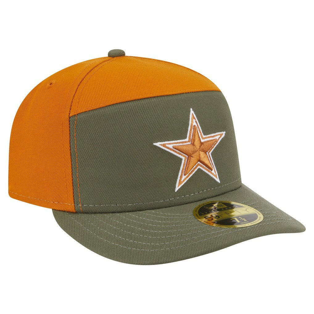 Dallas Cowboys New Era 2-Tone Color Pack Split Panel 59FIFTY Fitted Hat Olive/Brown