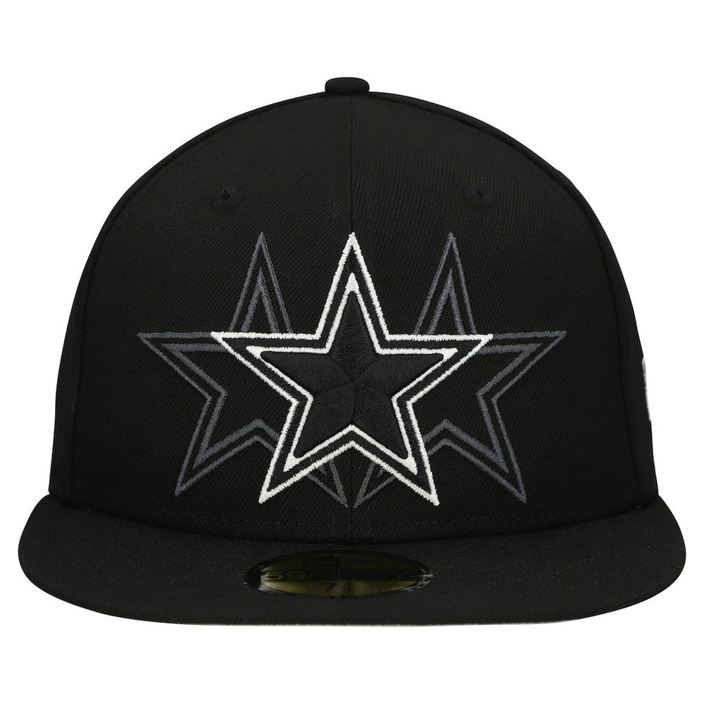Dallas Cowboys New Era Tri-Hit 59FIFTY Fitted Hat Black