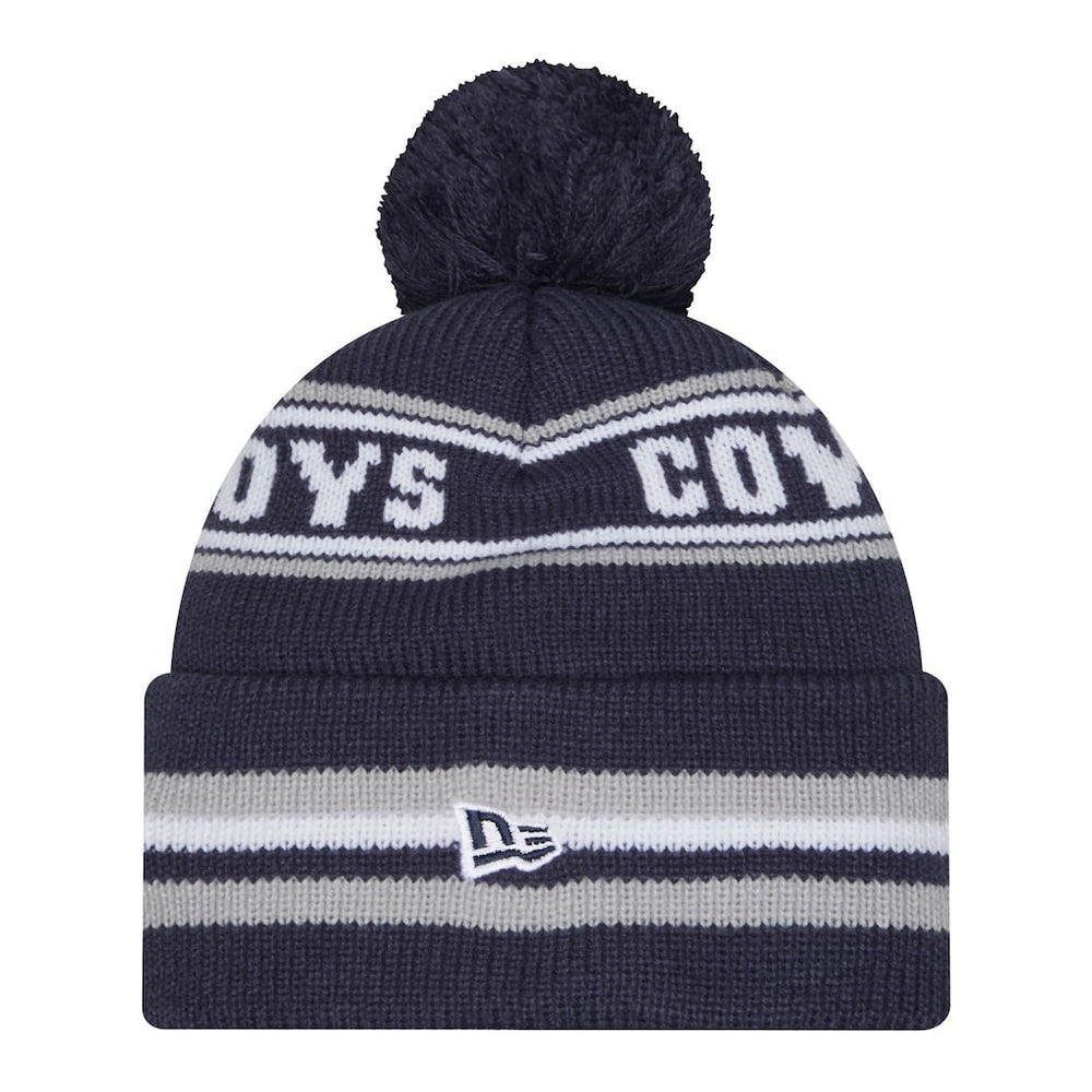 Dallas Cowboys New Era Youth Classic Cuffed Knit Hat with Pom Navy