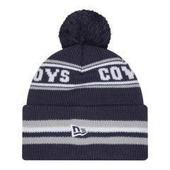 Dallas Cowboys New Era Youth Classic Cuffed Knit Hat with Pom Navy