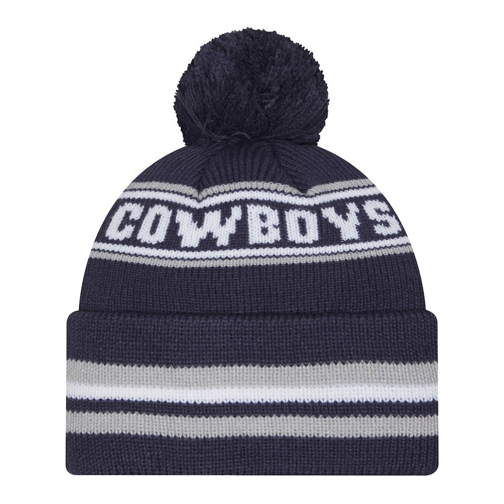 Dallas Cowboys New Era Youth Classic Cuffed Knit Hat with Pom Navy