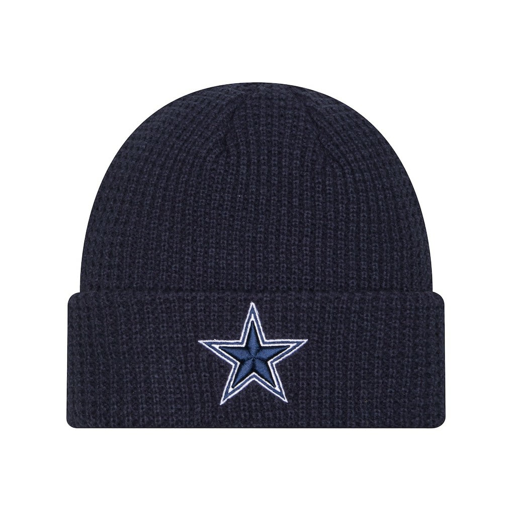 Dallas Cowboys New Era Youth Waffle Cuffed Knit Hat Navy