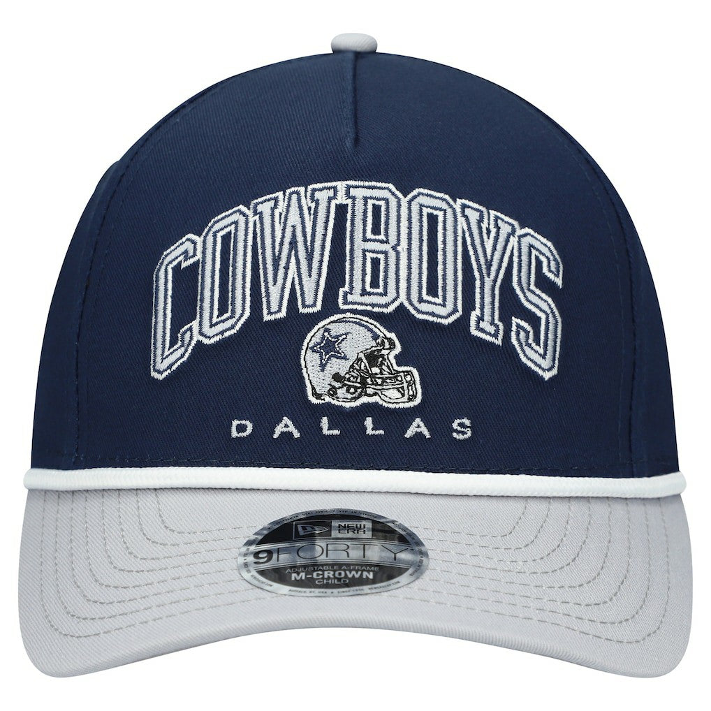 Dallas Cowboys New Era Preschool Arch 9FORTY M-Crown A-Frame COOLERA Adjustable Hat Navy/Gray