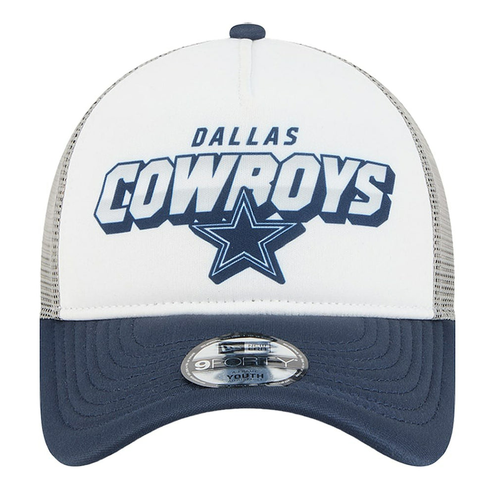 Dallas Cowboys New Era Preschool Streak A-Frame 9FORTY Adjustable Hat White/Navy