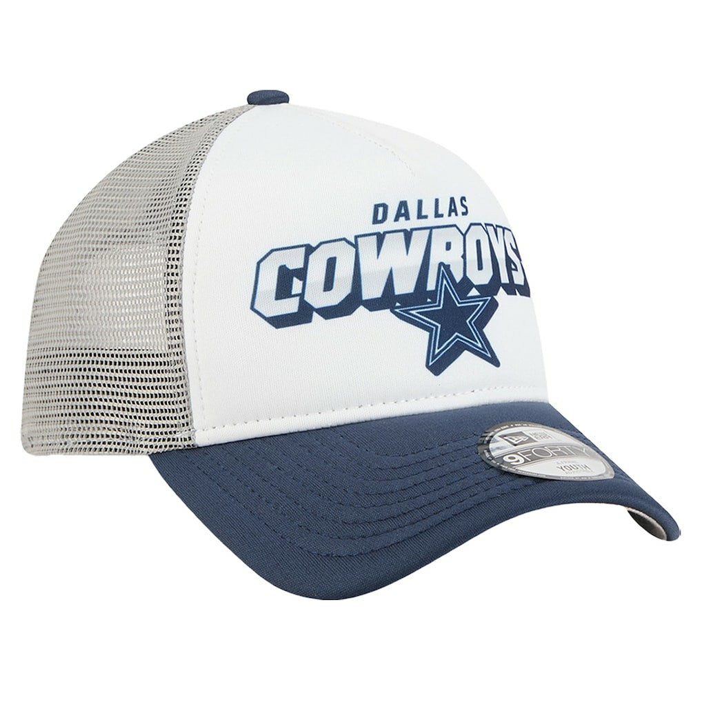 Dallas Cowboys New Era Preschool Streak A-Frame 9FORTY Adjustable Hat White/Navy