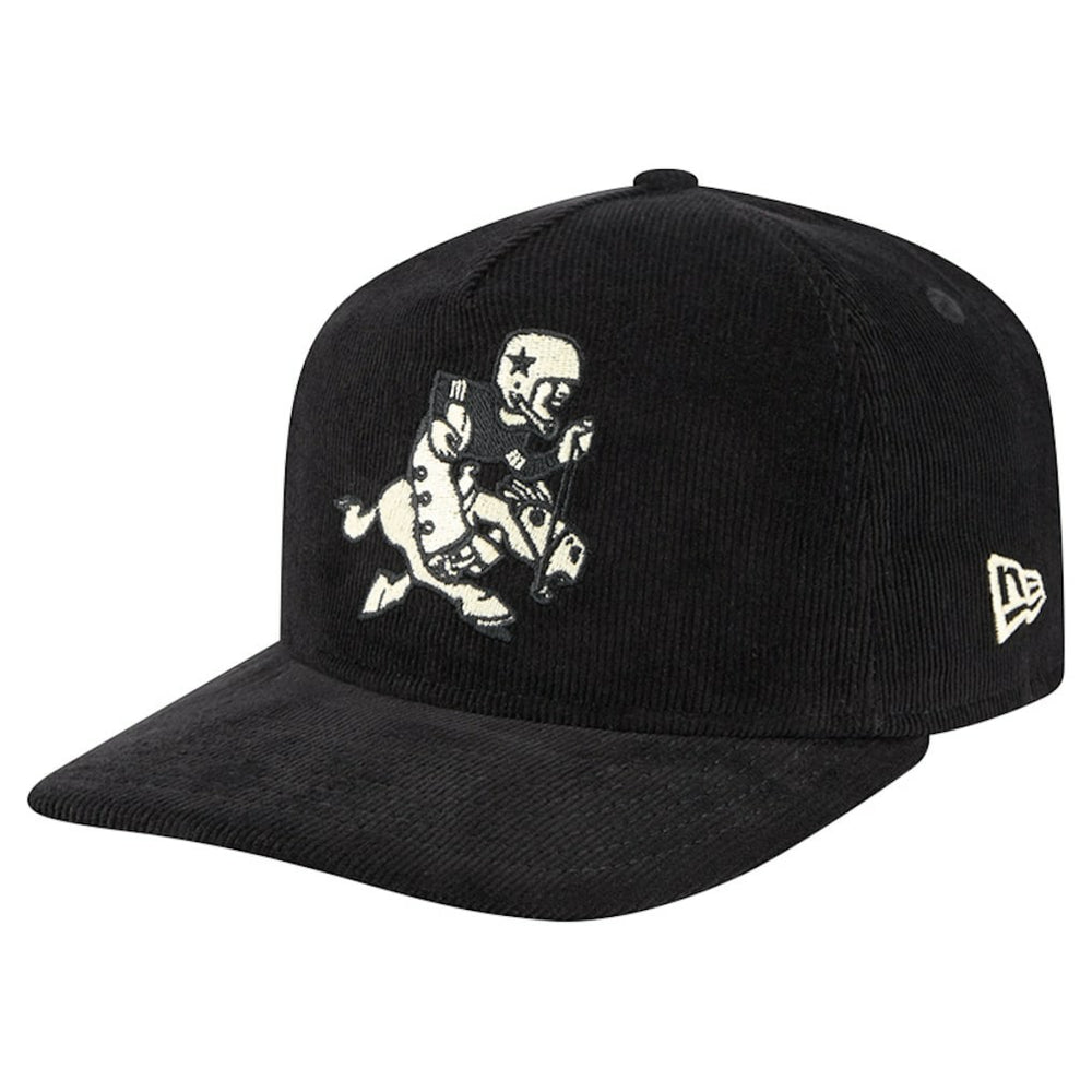 Dallas Cowboys New Era Retro Joe Nostalgic Corduroy Golfer Adjustable Hat Black
