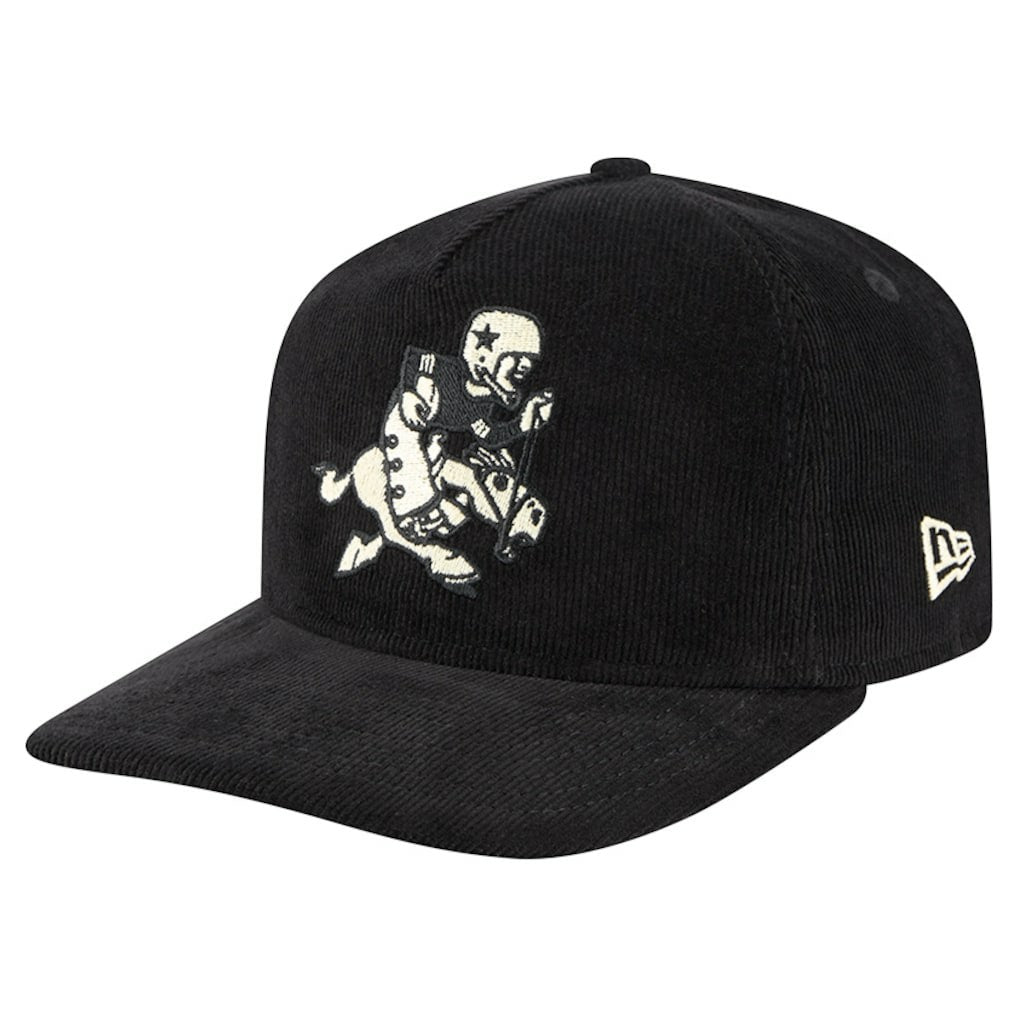 Dallas Cowboys New Era Retro Joe Nostalgic Corduroy Golfer Adjustable Hat Black