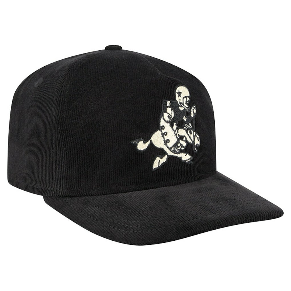 Dallas Cowboys New Era Retro Joe Nostalgic Corduroy Golfer Adjustable Hat Black