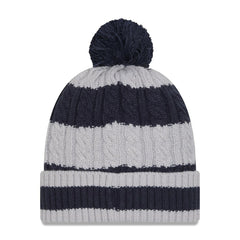 Dallas Cowboys New Era Women's Braided Cuffed Knit Hat with Pom Navy