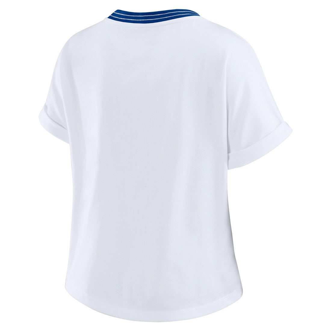 Seattle Seahawks WEAR by Erin Andrews Women's Cropped Center Stripe Dolman T-Shirt White