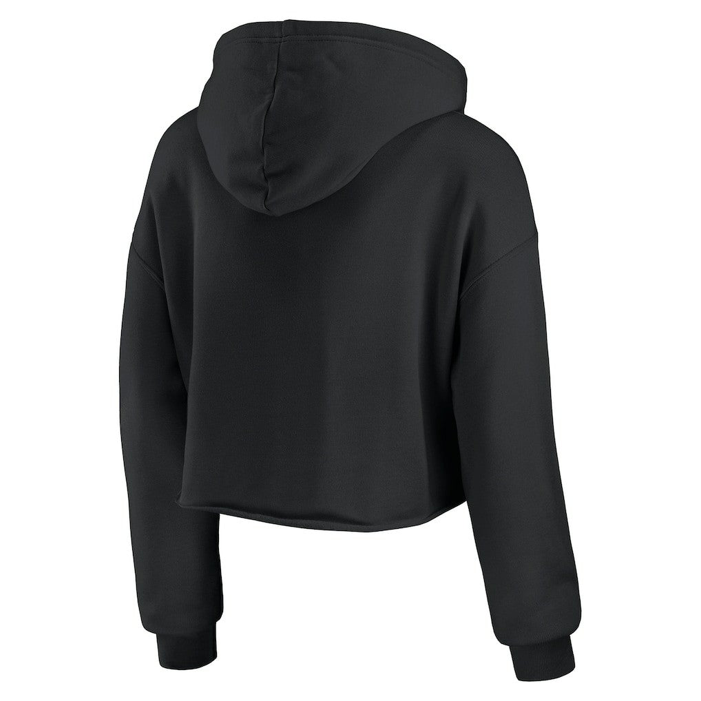 Atlanta Falcons WEAR by Erin Andrews Women's Domestic Cropped Pullover Hoodie Black