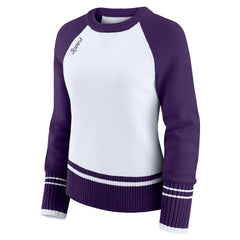 Baltimore Ravens WEAR by Erin Andrews Women's Colorblock Raglan Sweater White/Purple