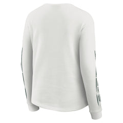 Green Bay Packers WEAR by Erin Andrews Women's Graphic Waffle Long-Sleeve T-Shirt White