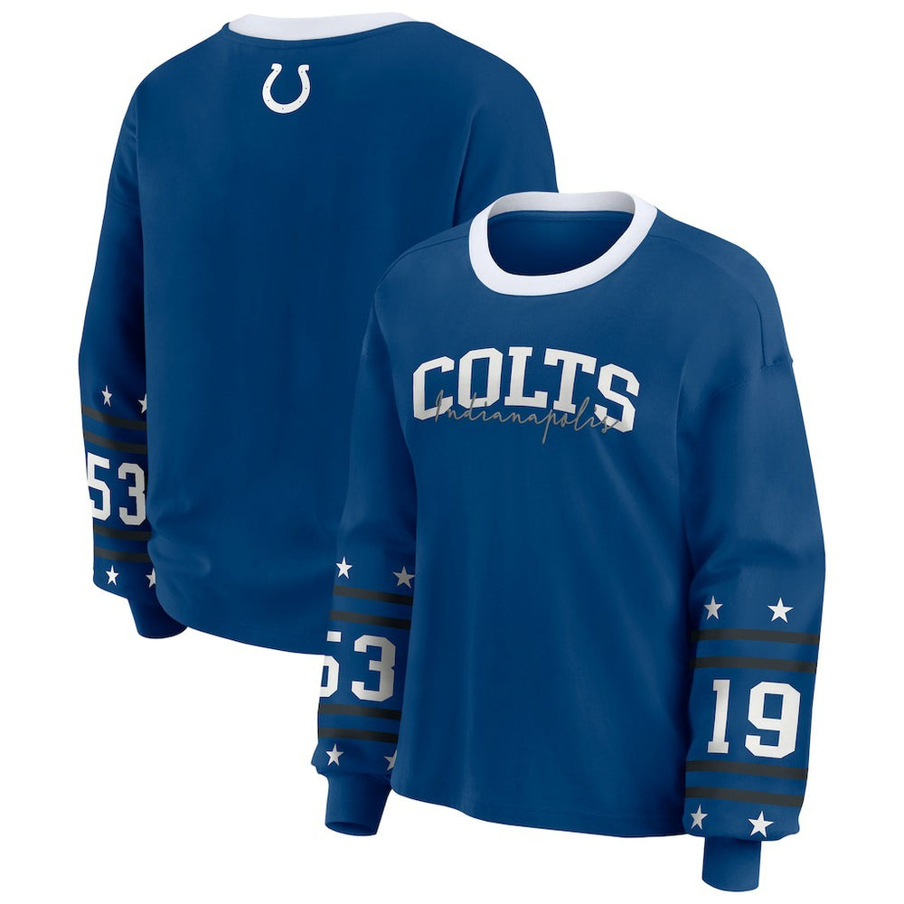 Indianapolis Colts WEAR by Erin Andrews Women's Sport Long-Sleeve T-Shirt Royal