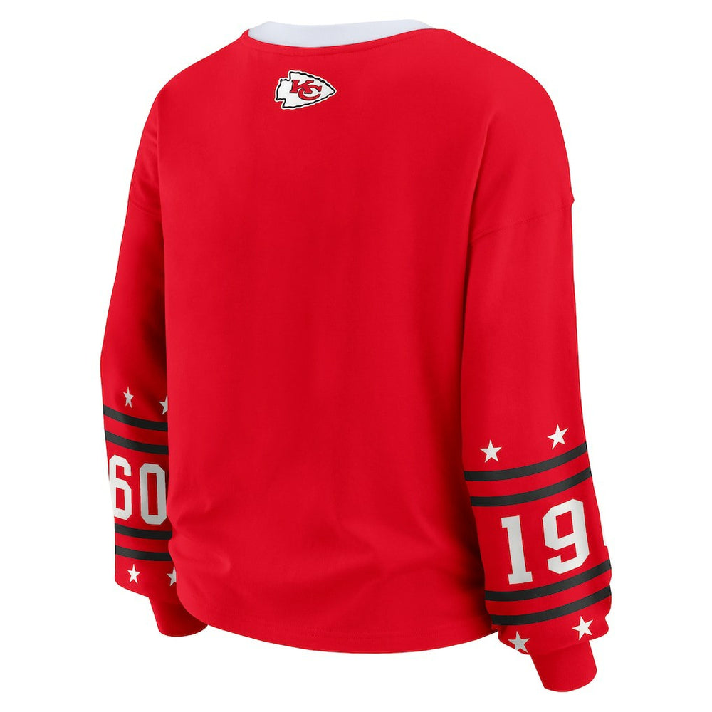 Kansas City Chiefs WEAR by Erin Andrews Women's Sport Long-Sleeve T-Shirt Red