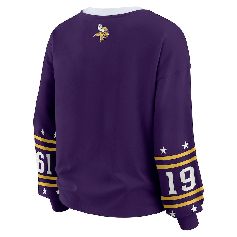 Minnesota Vikings WEAR by Erin Andrews Women's Sport Long-Sleeve T-Shirt Purple