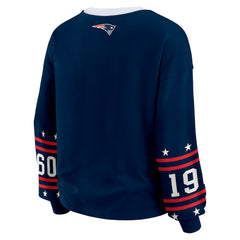 New England Patriots WEAR by Erin Andrews Women's Sport Long-Sleeve T-Shirt Navy