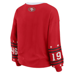 San Francisco 49ers WEAR by Erin Andrews Women's Sport Long-Sleeve T-Shirt Scarlet