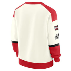 San Francisco 49ers WEAR by Erin Andrews Women's Racing Crew V-Neck Sweatshirt Cream