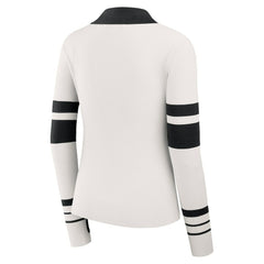 Cincinnati Bengals WEAR by Erin Andrews Women's Ribbed Henley Polo Sweater White