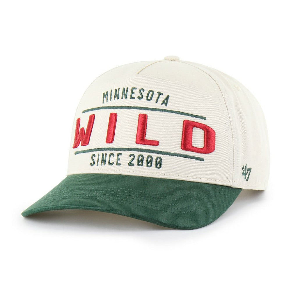 Minnesota Wild '47 Expansion Debut Two-Tone Hitch Adjustable Hat - Cream/Green - NHL 202705909
