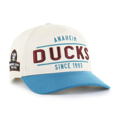 Anaheim Ducks '47 Expansion Debut Two-Tone Hitch Adjustable Hat - Cream/Teal - NHL 202705922